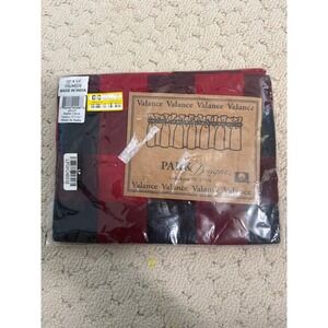 Park Designs Buffalo Check Red Black Valance 72x14 Cotton Farmhouse 686-470